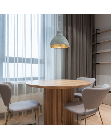 Ceiling lamp diameter 47cm E27 max. 40W made in aluminum and matt chrome grey finish