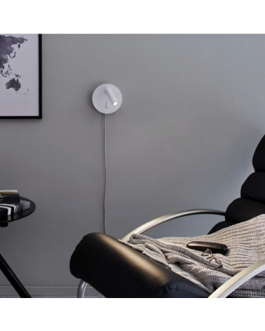 Metal wall light white finish direct light LED 3,2W 3000K