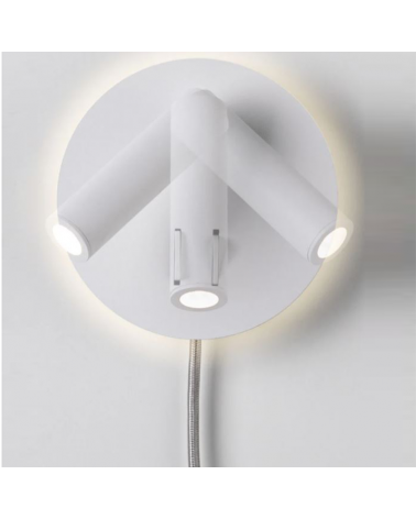 Metal wall light white finish direct and indirect light LED 3,2W 3000K