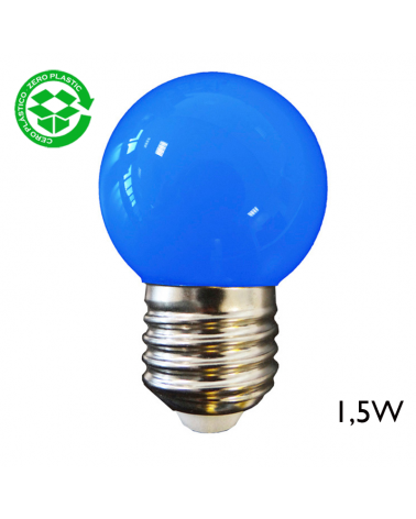 LED Golf Ball bulb 1,5W E27 43mm Blue light