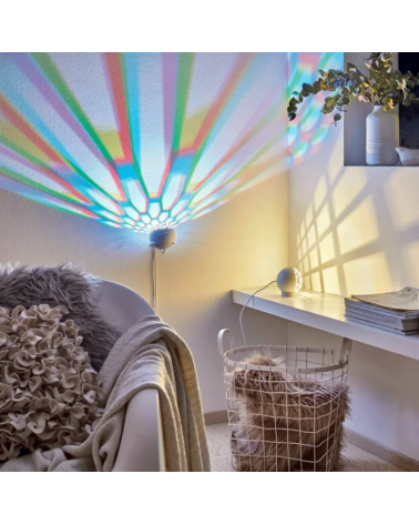 Lámpara de mesa o de pared LED blanca 6W 300Lm con efectos de luz decorativos