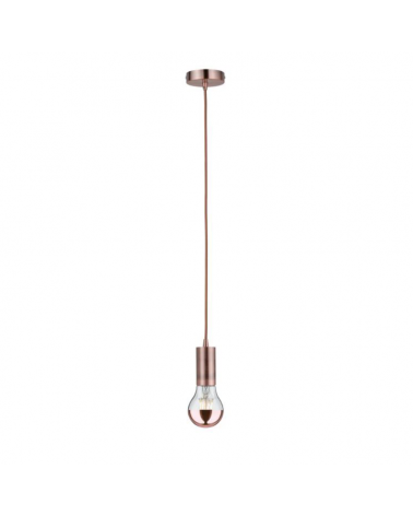 Crown mirror copper LED filaments standard Bulb 6,5W E27 60 mm. 2700K 600Lm.