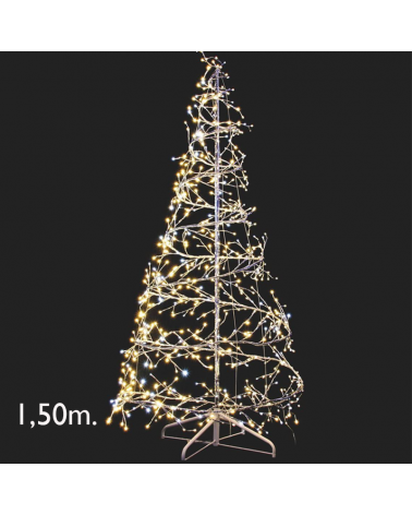 LED Spiral tree warm white light 150cms flashing 15W 24V IP44