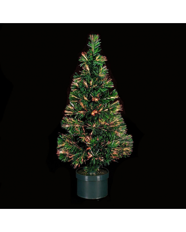 Árbol de Navidad verde de 120cm de fibra óptica