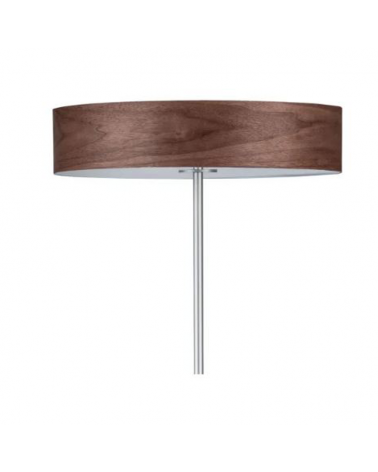 Design floor lamp 142cm wood and chrome metal base E27 3x20W