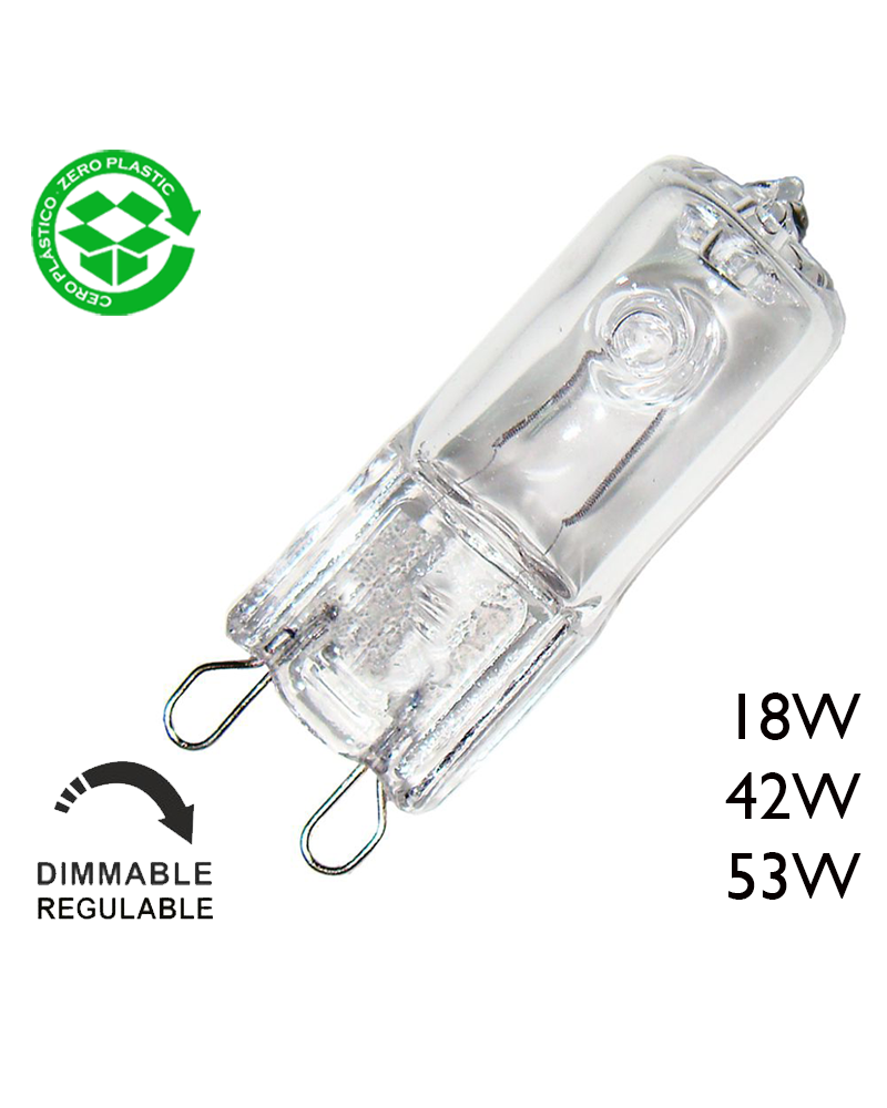 Low consumption and dimmable G9 halogen bulb