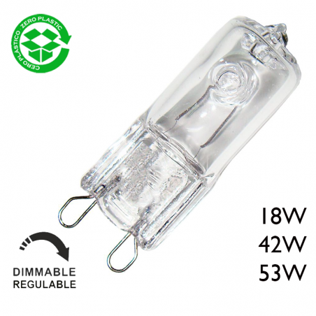 Low consumption and dimmable G9 halogen bulb