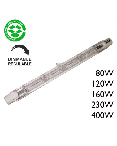 R7S 118mm linear dimmable halogen lamp