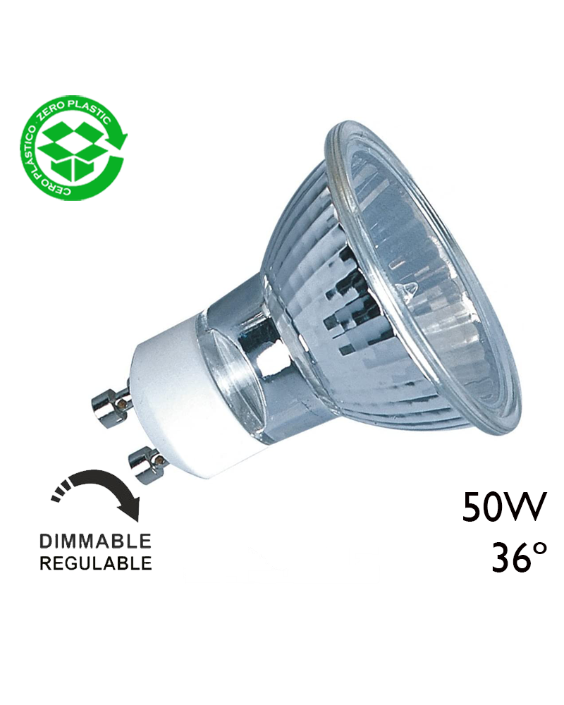 Spot Dichroic halogen 50W Dimmable GU10 36º 270Lm