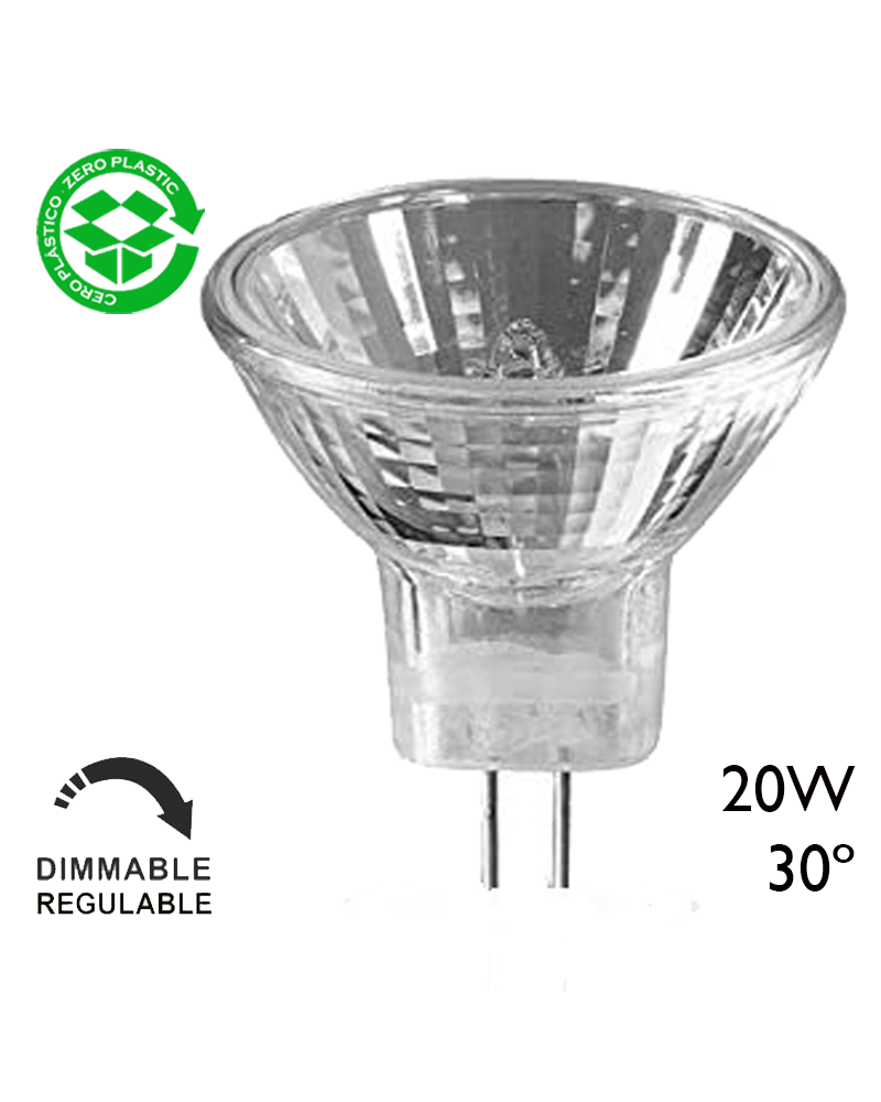 Spot Dicroica halógena 20W Regulable GU4 (MR11) 30º 12V