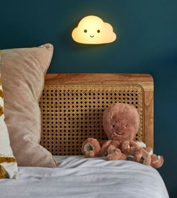 luz infantil nube lampara pared