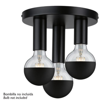 plafon negro de techo iluminación salón comedor