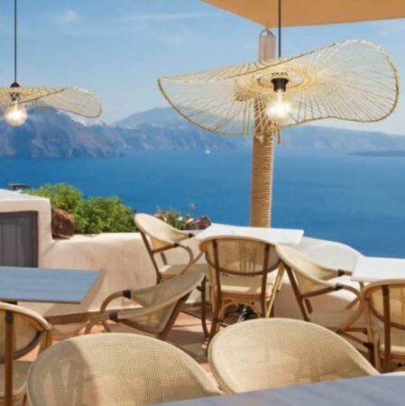 Lámpara de techo 75cm de ratán ondulada 60W E27