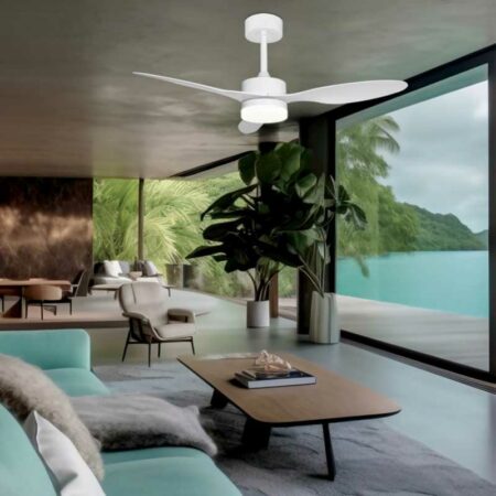 ventilador 3 aspas blanco Ventilador de techo 20W Ø106cm plafón LED CCT 20W control remoto REGULABLE temperatura luz