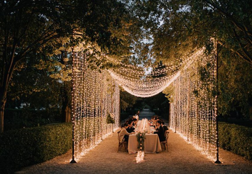 luz fria bodas guirnaldas