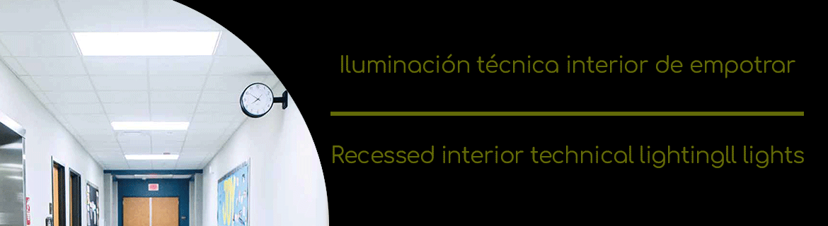 Recessed interior technical lighting